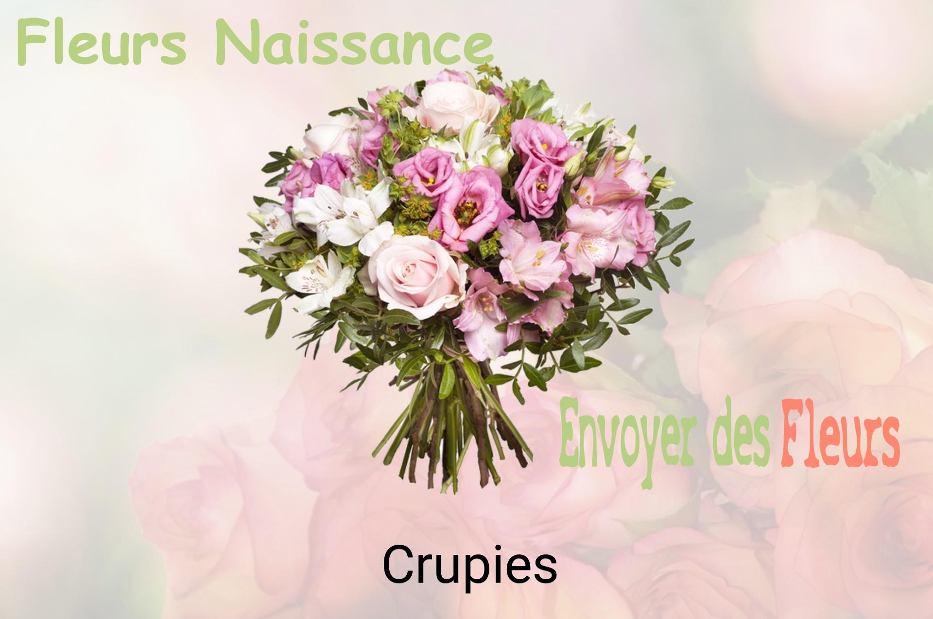 Bouquet de fleurs de naissance livré à Crupies